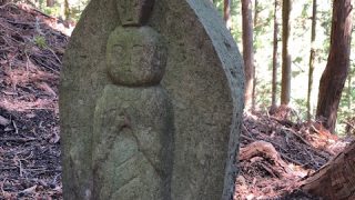 頭に狼を乗せている山神